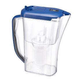 Water Filter Pitcher, 9 Cup 5-stage Water Filter Dispenser, Fast Filtration System with Filter Change Indicator, No BPA, Lasts 3 Months or 40 Gal