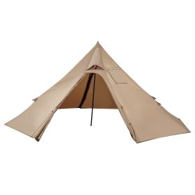 Hot Tent for 2 Persons, Portable Winter Tipi Tent with Stove Jack, Waterproof Canvas Camping Tents