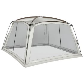 12' x 12' Screen House, UV50+ Screen Tent with 2 Doors & Carry Bag for Outdoor Camping Activities, Easy Setup, White