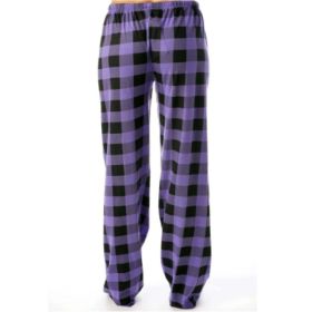 Women's Stretch Plaid Casual Pants With Pockets (Option: Light Purple-XL)