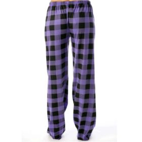 Women's Stretch Plaid Casual Pants With Pockets (Option: Light Purple-XXL)